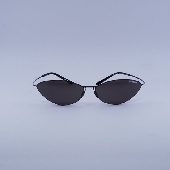 Balenciaga BB0350S 001 Sunglasses Black Cat Eye Frame, Grey Lenses - Picture 4 of 10